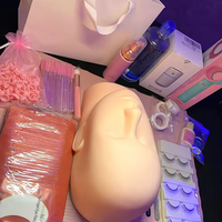 Kits d'extension de cils individuels, mannequin d'entraînement pour la pratique des extensions, mannequin avec tête pour extensions de cils
