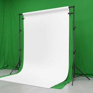 Verstellbares Foto-Hintergrundständer-Set mit 2x3M Hintergrundtuch, Fotografie-Hintergrundsystem für Studio, Video und Livestream - Product Image 1