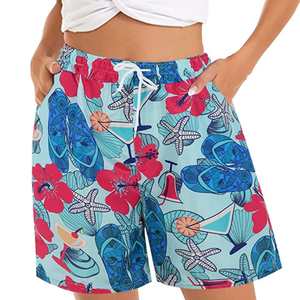 Shorts Elásticos Cómodos con Estampado Personalizado, Nuevo Diseño, la Mejor Calidad, Shorts Estampados para Mujer - Product Image 1