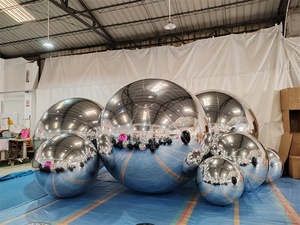 PVC palla a specchio gonfiabile per eventi discoteca sfera a specchio gonfiabile per la fase 60 pollici argento specchio sfere - Product Image 2