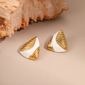 Nouvelles boucles d'oreilles en acier inoxydable de style rétro français, design personnalisé, boucles d'oreilles et boucles d'oreilles en gros - Product Image 4