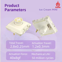 Interrupteur mécanique à profil bas Kailh Ice Cream, interrupteur linéaire entièrement en POM, actionnement 37g, durée de vie 50M, interrupteurs mécaniques pour clavier