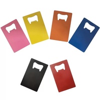 Ouvre-bouteille en acier inoxydable à sublimation personnalisée et ouvre-carte de visite design plat promotionnel