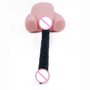 Dildo jeli silikon lunak berkepala ganda naga Dildo vagina g-spot pijat orgasme penis Lesbian Masturbator steker pantat seks menggoda Dildo - Product Image 4