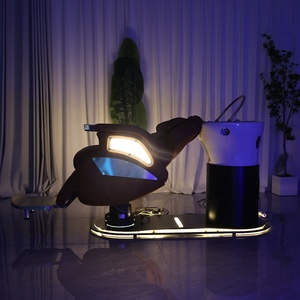 Tempat tidur sampo rotasi elektrik keramik Modern, untuk <span class=keywords><strong>Salon</strong></span> Spa Profesional, peralatan cuci rambut kecantikan mudah dibersihkan - Product Image 4