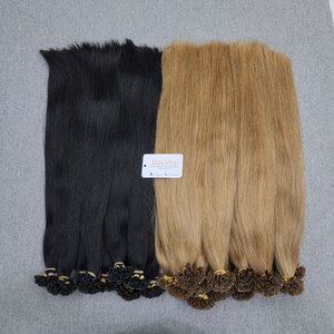 Venta al por mayor vietnamita nueva tendencia doble dibujado queratina todos los colores punta plana extensiones de cabello humano estilo natural - Product Image 3
