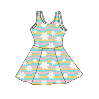 Robe de tennis d'été sans manches à imprimé personnalisé pour bébés filles