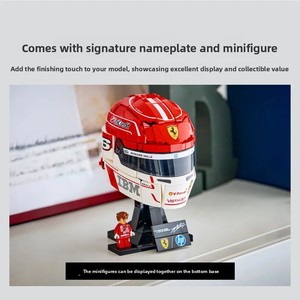 <span class=keywords><strong>Giocattolo</strong></span> da costruzione in ABS compatibile a livello internazionale, compatibile con mattoncini 43022, per casco Hamilton 43014, Leclerc, per età 14+ - Product Image 3