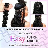 Extensions de cheveux humains bouclés au crochet, tresses sans nœuds, paquets de cheveux humains bouclés au crochet, boucles birmanes pré-bouclées
