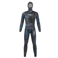 DIVESTAR Desain Baru 3mm Neoprene Camo Penahan Panas Lapisan Titanium Tahan Air Ukuran Besar Pria Pakaian Selam Spearfishing Berburu