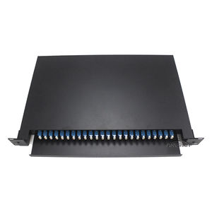24 Port Sliding <strong>Type</strong> 1u LC/UPC Fiber <strong>Patch</strong> <strong>Panel</strong> Fully Populated Single Mode Fiber <strong>Patch</strong> <strong>Panel</strong> - Product Image 2