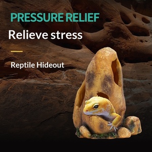 บ้านซ่อนตัวสำหรับสัตว์เลื้อยคลาน Reptizoo รุ่น EHR08M รูปทรงหิน สำหรับอาบแดดและซ่อนตัว เหมาะสำหรับตุ๊กแก งู เต่า จิ้งจก ของตกแต่ง - Product Image 2