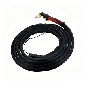 Pistolet de découpe plasma complet <span class=keywords><strong>P</strong></span> <span class=keywords><strong>80</strong></span> avec gaine ignifuge de 5 mètres pour découpeuse plasma, utilisation sur site de découpe de métaux - Product Image 1