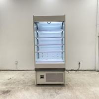 Réfrigérateur vitrine à rideau d'air certifié ISO pour supermarché, présentoir réfrigéré ouvert pour légumes et fruits
