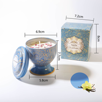 Lilin Aroma Bunga Kering dalam Cawan Kaca Berkaki Tinggi, Berbagai Aroma untuk Dekorasi Rumah, Hadiah Pernikahan, Kado Aromaterapi