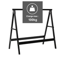 YS Chevalet de travail universel réglable en hauteur, pliable, en fer thermolaqué, capacité 100 kg, télescopique, facile à utiliser