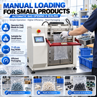 Machine d'emballage automatique de sacs postaux pré-ouverts pour colis de coursiers e-commerce avec impression d'étiquettes