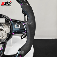 Pour Volkswagen 2012-2019 Golf R-Line GTI GTS GLI Mk7 GTE GTD CC Polo modèle forgé en Fiber de carbone daim LED volant