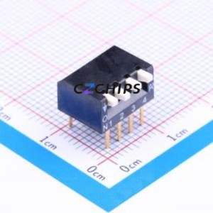 DSPV04LHGET DIP Switch Through hole Component (THT) Switch Piano Key Single Pole Single Throw 4 2.54mm - Product Image 1