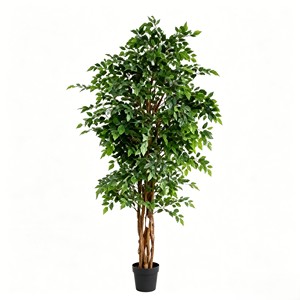 Planta Artificial de Banyan en Miniatura, Realista, Sin Mantenimiento, Follaje Artificial Perenne para Decoración de Paredes en el Hogar/Oficina - Product Image 1