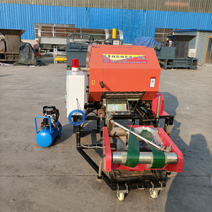 Automatic Round Bale Wrapping <b>Machine</b> for Forage Grass Silage Energy Saving <b>Stretch</b> Film Wrapper with Engine Bearing - Product Image 1