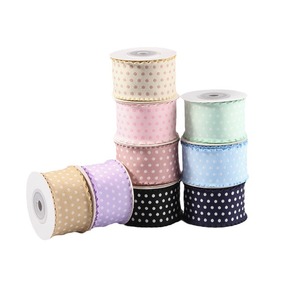 Alta qualità punto doppio fiocco fiocco grezzo nastro regalo fai da te avvolgente - Product Image 5