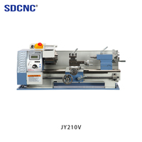 Jy 210V Draagbare Mini Horizontale Metalen Draaibank Machine 220V Thuisgebruik Apparatuur Bt40 Spindel Taper Licht