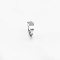 Individuelle 925 Sterling-Silber-Herrenringe Großhandel feiner Schmuck Ring individuelles Logo eingraviert einfarbig Zeichen-Ring für Mann Neuzugang