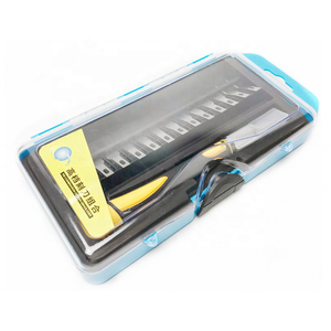 Hot Sell 14 Blades Aluminum Exacto Cutter Custom DIY Art &amp; Craft <strong>Hobby</strong> Carving Knife Set Cheap 9304 <strong>Cutting</strong> <strong>Tool</strong> - Product Image 6