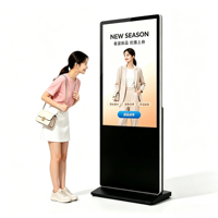 Kiosque numérique 43 pouces, totem vertical, écran tactile LCD interactif sur pied pour la publicité