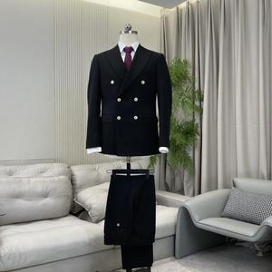 Индивидуальные деловые мужские облегающие костюмы для свадьбы жениха с бесплатной доставкой подходит для всех сезонов - Product Image 3