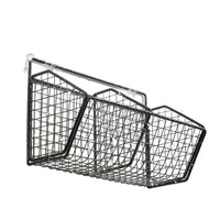 Étagère murale de cuisine en métal à double niveau pour épices, panier de rangement suspendu sans perçage