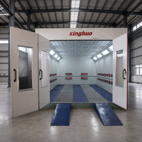 Cabine de peinture industrielle à chauffage diesel 24 kW, prix usine, 80 ° Cabines de peinture automobile C Baking Car avec éclairage 1000 lux