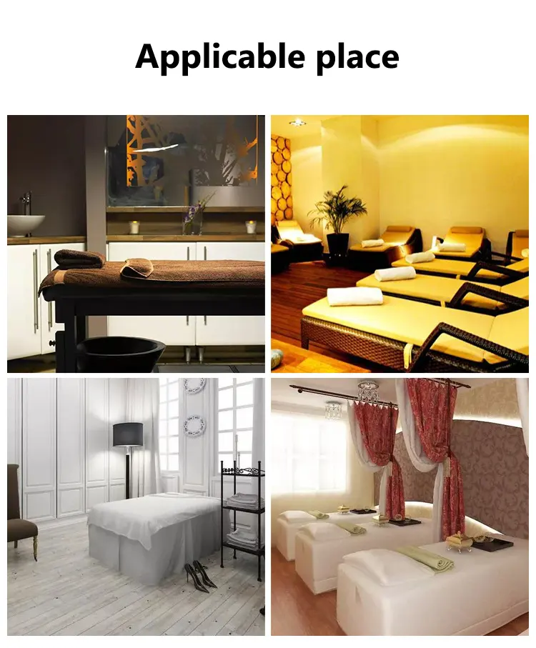 Hotel hogar sala de belleza uso Pp no tejido impermeable desechable masaje cama sábanas para Spa Hospital médico sábana