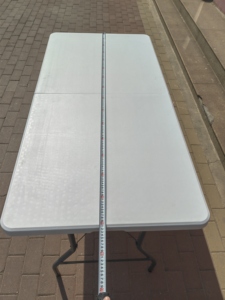 Mesa de HDPE moderna directa de fábrica al por mayor plegable comedor muebles de sala de estar marco de acero para gimnasio taller almacén uso - Product Image 5