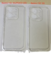Coque de téléphone portable en TPU transparent ultra-mince pour Xiaomi Redmi 15C 4G 5G, vente en gros d'usine, exclusivité Weview