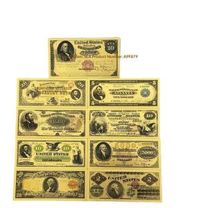 Neue 36 Arten Amerikanische Dollar-Banknoten in 24K Goldplattierung mit Patriotischem Thema und Rechteckiger Form für Sammler - Product Image 1