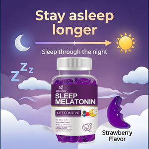 Gummies Halal sans sucre à la mélatonine 10mg 20mg pour le sommeil, la mémoire, le soutien immunitaire, la relaxation nocturne, complément pour le rythme OEM - Product Image 5