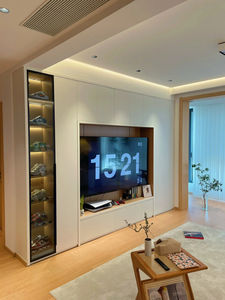 خزانة تلفاز بجدار كامل بتصميم عصري مخصص لغرفة المعيشة أثاث عرض بسعة كبيرة - Product Image 6