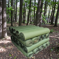 Combinaison de camion en toile de silicone verte imperméable à l'eau pour tente extérieure en toile épaisse verte rouleau de protection solaire durable produite en Chine