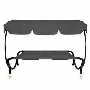 Chaise longue double pliante pour jardin, pelouse, <span class=keywords><strong>plage</strong></span>, piscine, avec auvent et roues - Product Image 3