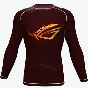 Rashguard personnalisé MMA BJJ pour adultes, unisexe, polyester/spandex, vêtements de sport sublimés, manches courtes, respirant, séchage rapide, écologique - Product Image 4