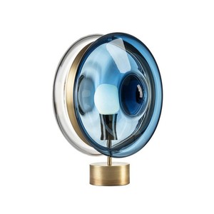 Lámpara de mesa de cristal artístico E27 con interruptor LED, accesorio de iluminación decorativo para dormitorio y estudio - Product Image 4
