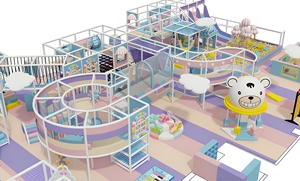 <span class=keywords><strong>Juegos</strong></span> de equipo de juego infantil comercial personalizado, parque de atracciones interior grande para niños, equipo de juego suave con toboganes - Product Image 2