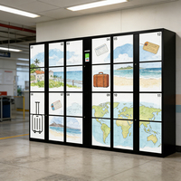 Casillero Electrónico Inteligente para Almacenamiento de Equipaje con Contraseña, Gabinete Inteligente de Autoservicio para Estaciones, Lugares Turísticos y Hoteles