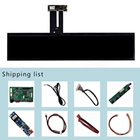 Layar Digital Signage Luar Ruangan Ultra Lebar Layar Sentuh Tft Lcd 1920X360 24 Inci Panel Lcd Layar Memanjang Dengan Papan Usb