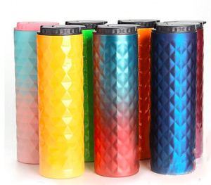 Custom logo 500ml Thermo Tumbler Diamond Stainless Steel Cup with Flip <b>Cover</b> - Product Image 2
