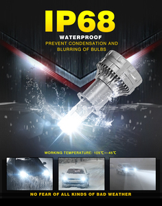 Ampoules LED <span class=keywords><strong>de</strong></span> phare <span class=keywords><strong>de</strong></span> voiture super lumineuses 6000K H4 H7, vente directe d'usine, kits <span class=keywords><strong>de</strong></span> remplacement, faisceau haut/bas, étanches IP68 - Product Image 5