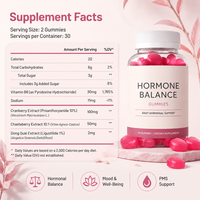 Gummies OEM à Marque Blanche pour l'Équilibre Hormonal Féminin, SPM, Dong Quai, Canneberge, Complexe Vitaminique, Complément de Soutien Confort Menstruel