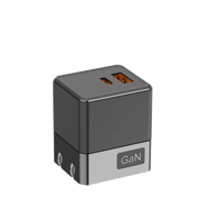 Adaptateur de chargeur GaN 35W Câble Type-C rétractable Charge rapide Chargeur mural USB Chargeur de voyage Pliable Multi-prises Certifié CE PD QC3.0